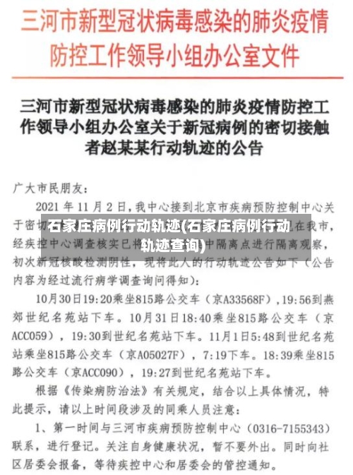 石家庄病例行动轨迹(石家庄病例行动轨迹查询)