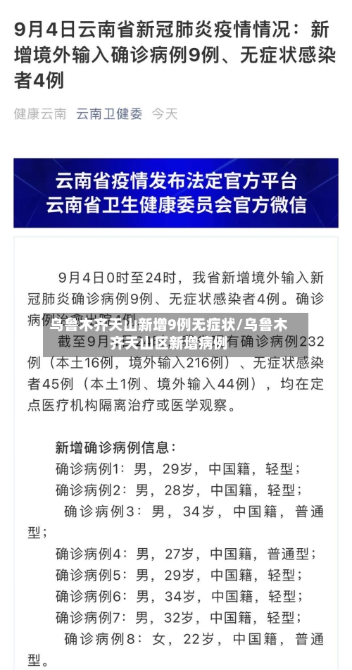 乌鲁木齐天山新增9例无症状/乌鲁木齐天山区新增病例-第2张图片